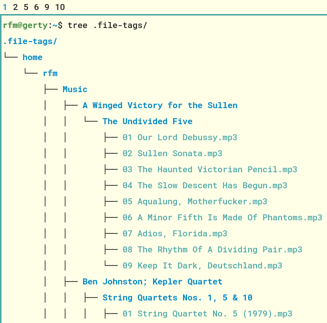 tagf's tag store file tree